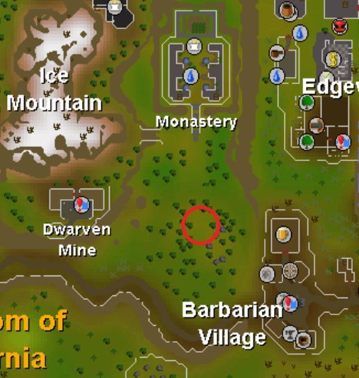 barbarian village in osrs and surrounding cities