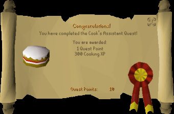 cooks assistant quest certificate
