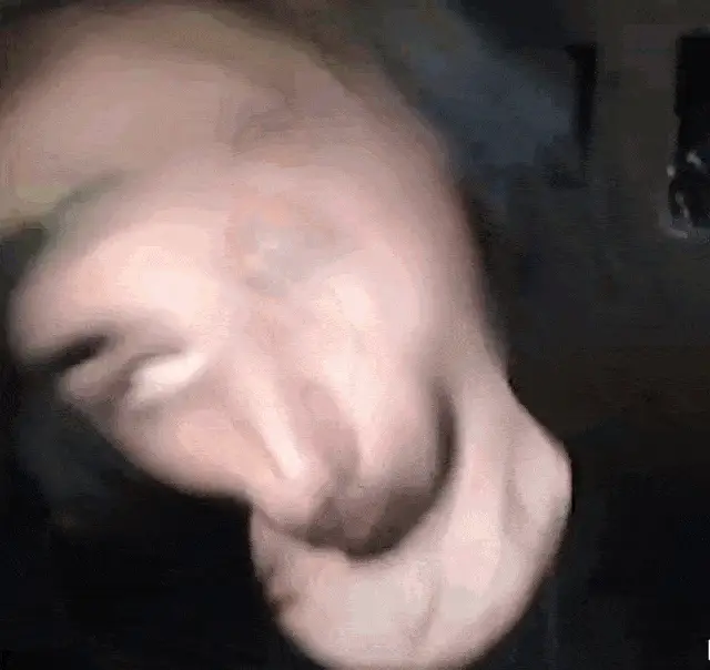 crazy guy banging his head