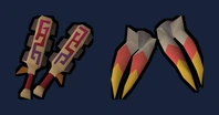 Dual macuahuitl and burning claws
