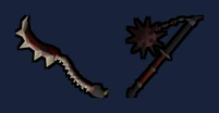 Abyssal bludgeon and Crimson kisten