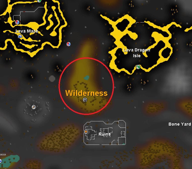 old school runescape hunting guide map for wilderness
