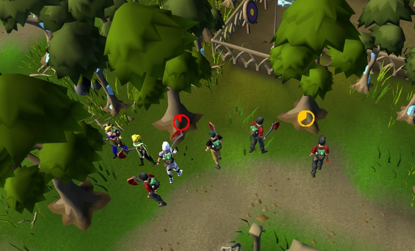 Tree Despawn Timer: timer circles above trees being chopped.