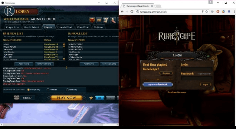runescape phishing websites warning