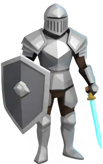 Armored RuneScape knight representing safe OSRS gold trading